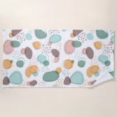 Serviette De Plage Formes organiques motif transparent (Devant)