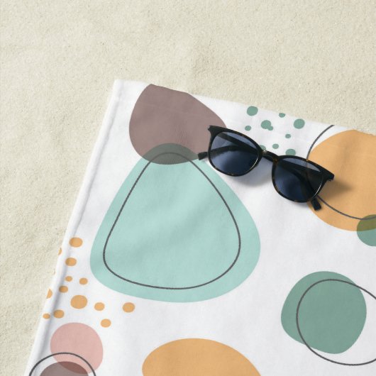 Serviette De Plage Formes organiques motif transparent (En situation)
