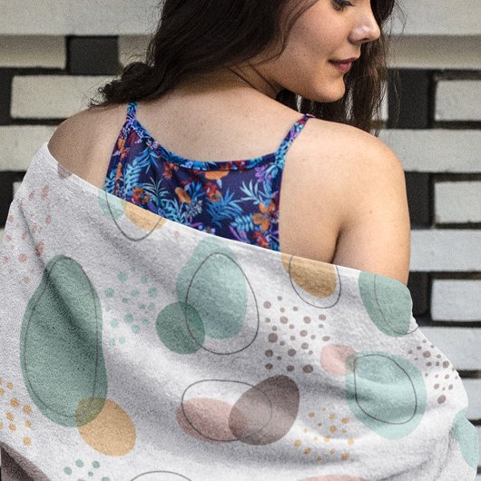 Serviette De Plage Formes organiques motif transparent