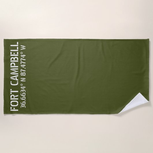 Serviette De Plage Fort Campbell Latitude Longitude (Devant)