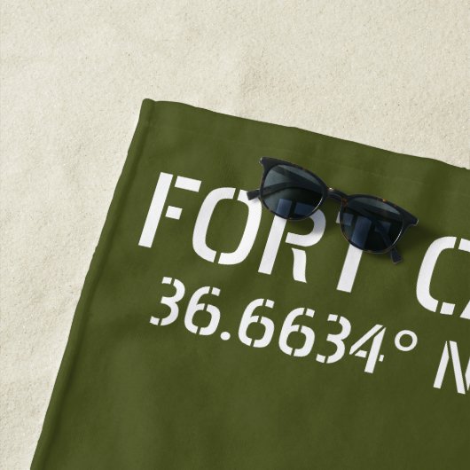 Serviette De Plage Fort Campbell Latitude Longitude (En situation)