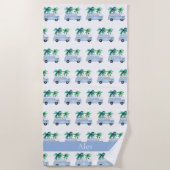 Serviette De Plage Fourgonnette de surf Gone Surfing (Devant)