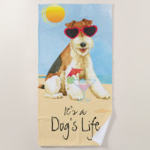 Serviette De Plage Fox Terrier de fil d'été (Devant)