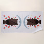 Serviette de plage Fox volante (Devant)