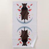 Serviette de plage Fox volante (Devant)