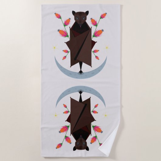 Serviette de plage Fox volante (Devant)