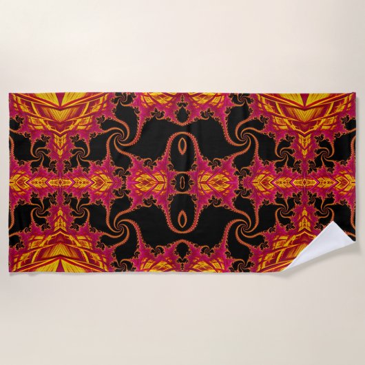 Serviette De Plage Fractale flamboyante (Devant)