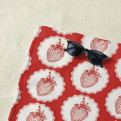 Serviette De Plage Fraise (En situation)