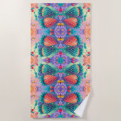 Serviette De Plage Fraise colorée (Devant)