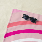 Serviette De Plage Fraise Rose (En situation)