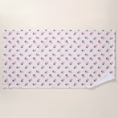 Serviette De Plage fraises rose (Devant)
