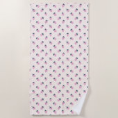 Serviette De Plage fraises rose (Devant)