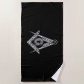 Serviette De Plage Franc-maçon (noir) (Devant)