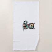 Serviette De Plage FrankenCat T-shirt surdimensionné (Devant)