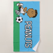 Serviette De Plage Franklin Jouer Au Football (Devant)
