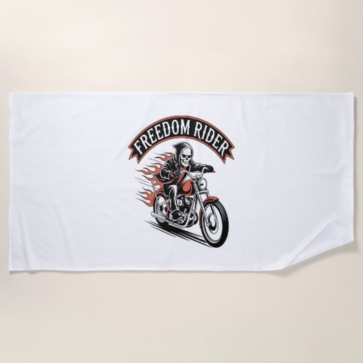 Serviette De Plage FreeDom Rider Biker (Devant)