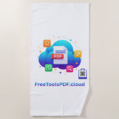 Serviette De Plage FreeToolsPDF – Puissance numérique amusante sur vo (Devant)