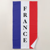 Serviette De Plage French flag of France personalized beach towel (Devant)
