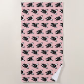 Serviette De Plage Frenchie brindle mignon est un rêveur (Devant)