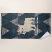Serviette De Plage Frenchie Mom (Devant)
