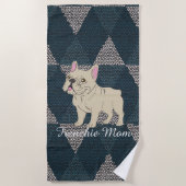 Serviette De Plage Frenchie Mom (Devant)