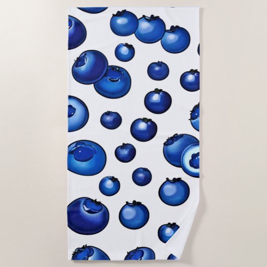 Serviette De Plage Fresh Blueberry (Devant)