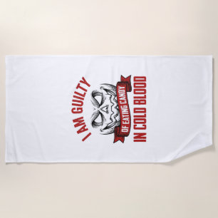 Serviette De Plage Friandise d'Halloween Coupable Design de Citrouill