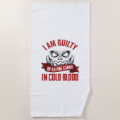 Serviette De Plage Friandise d'Halloween Coupable Design de Citrouill (Devant)