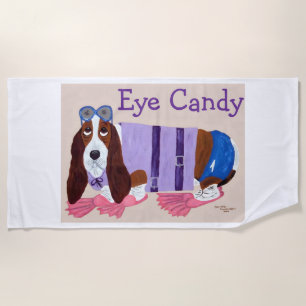 Serviette De Plage Friandise pour les yeux Basset Hound