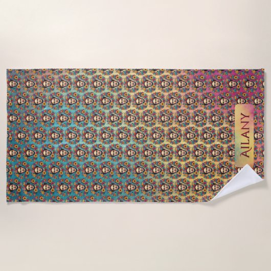 Serviette De Plage Frida Kahlo (Devant)