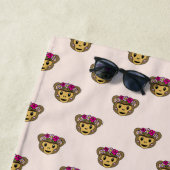Serviette De Plage Frida Kahlo | FridaMoji - singe (En situation)