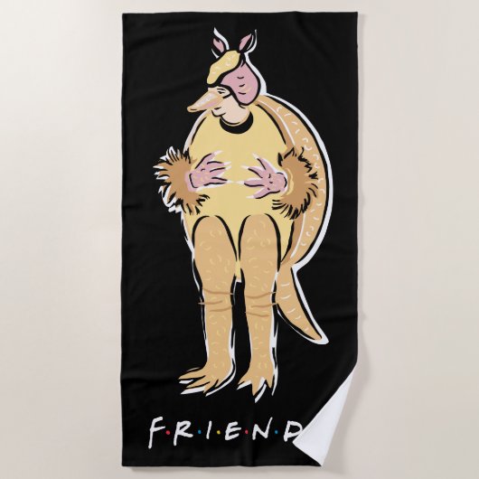 Serviette De Plage FRIENDS™ | Armadillo de vacances (Devant)