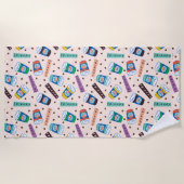 Serviette De Plage FRIENDS™ | Central Perk Motif de Café Vibrant (Devant)