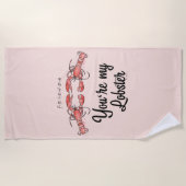 Serviette De Plage FRIENDS™ | Vous êtes ma citation d'aquarelle de ho (Devant)