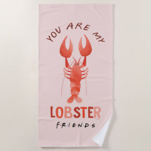 Serviette De Plage FRIENDS™   Vous êtes mon homard graphique aquarell