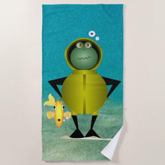 Serviette de plage Frogman (Devant)