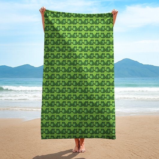 Serviette De Plage Frogs Together Strong Portland Frog Protest