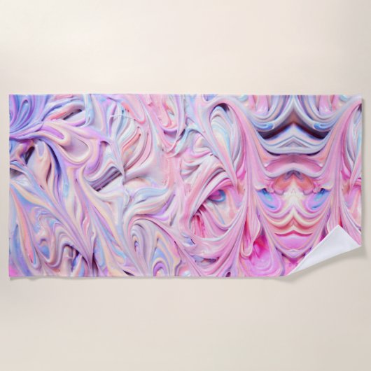 Serviette De Plage Frosting crémeux Pastel (Devant)