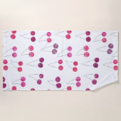 Serviette De Plage Fruit d'aquarelle cerise (Devant)