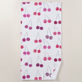 Serviette De Plage Fruit d'aquarelle cerise (Devant)