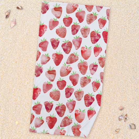 Serviette De Plage Fruit d'aquarelle fraise