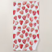 Serviette De Plage Fruit d'aquarelle fraise (Devant)