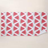 Serviette De Plage Fruit d'été rose pâle Motif de pastèque (Devant)