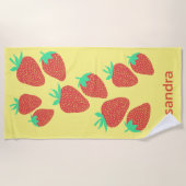 Serviette De Plage Fruité Fruity Fun Fun NOM PERSONNALISÉ (Devant)