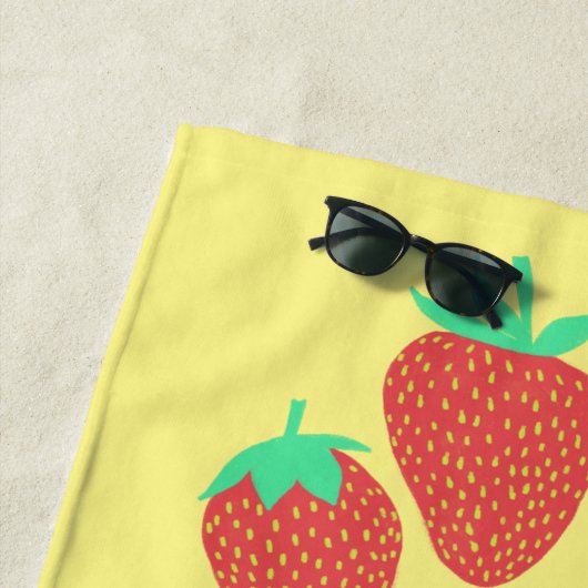 Serviette De Plage Fruité Fruity Fun Fun NOM PERSONNALISÉ (En situation)