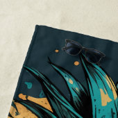 Serviette De Plage Fruits d'ananas marrants (En situation)