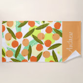 Serviette De Plage Fruits de néflier d'été Verdure (Devant)