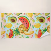 Serviette De Plage Fruits d'été frais Motif (Devant)