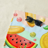 Serviette De Plage Fruits d'été frais Motif (En situation)