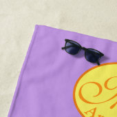 Serviette De Plage Fruits d'été relevés monogrammés (En situation)
